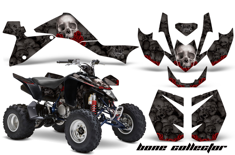 Suzuki LTZ400 09 Graphics Kit BoneCollector Black